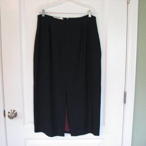 Womens navy midi skirt